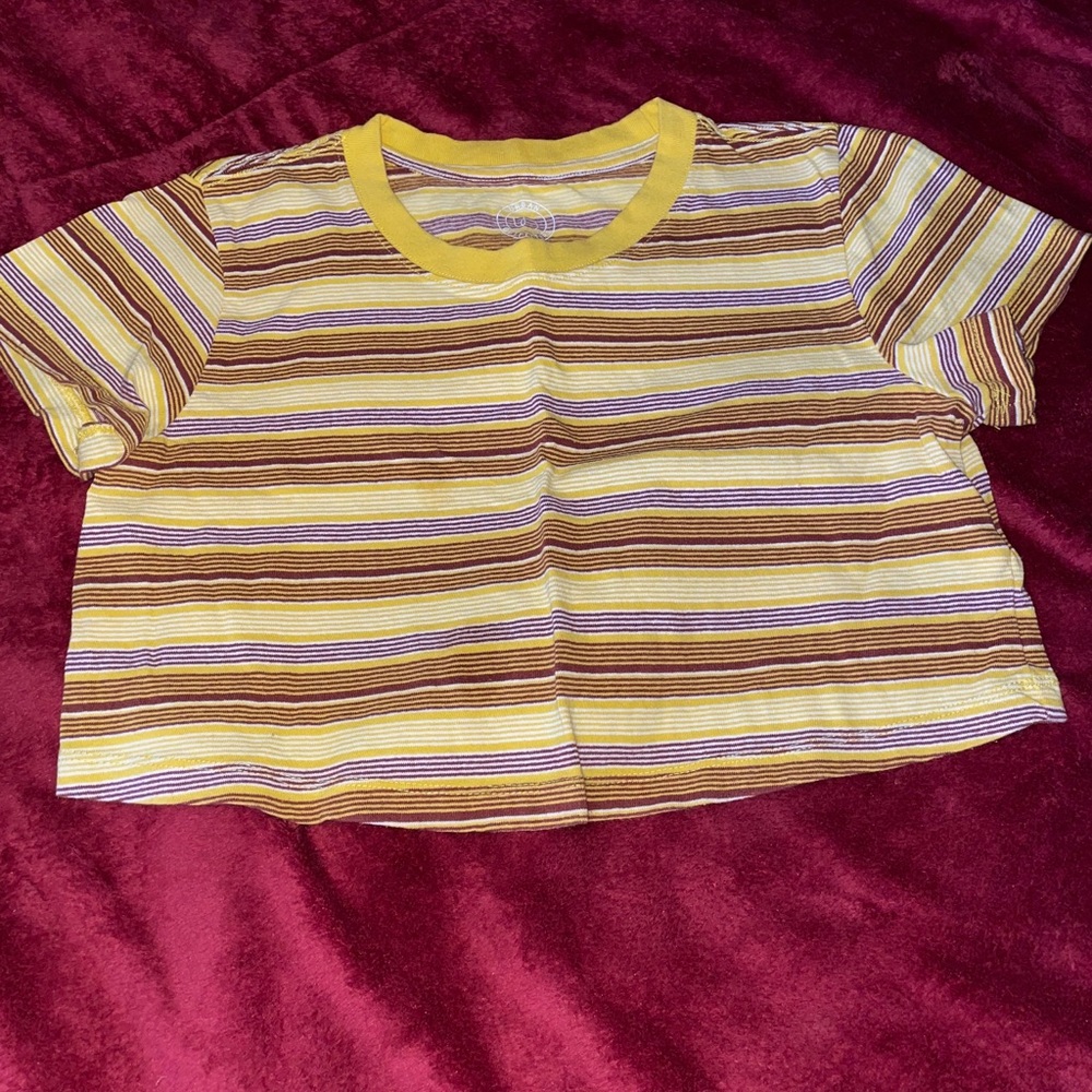 Colourful wide crop top
